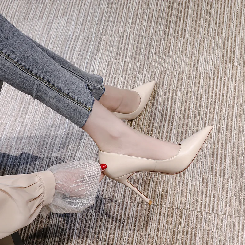 Women Formal Wear With Shoes - Damskie, odkryte, satynowe czółenka na szpilce,