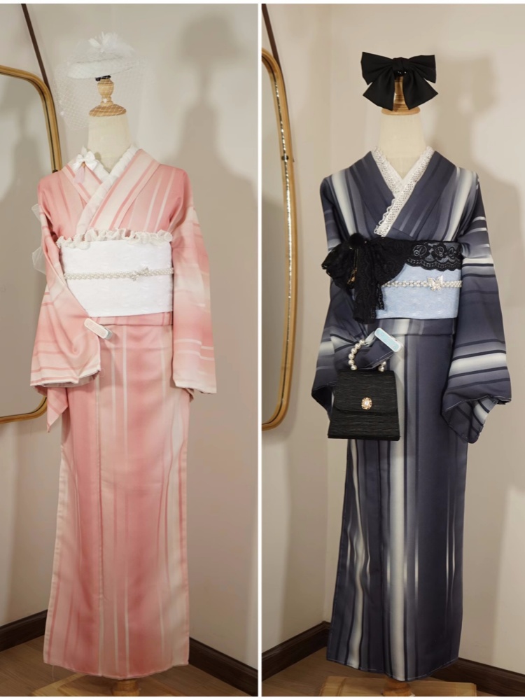 Formal Wear Japan Women - Damskie kimono w stylu japońskim, dwuwarstwowe,