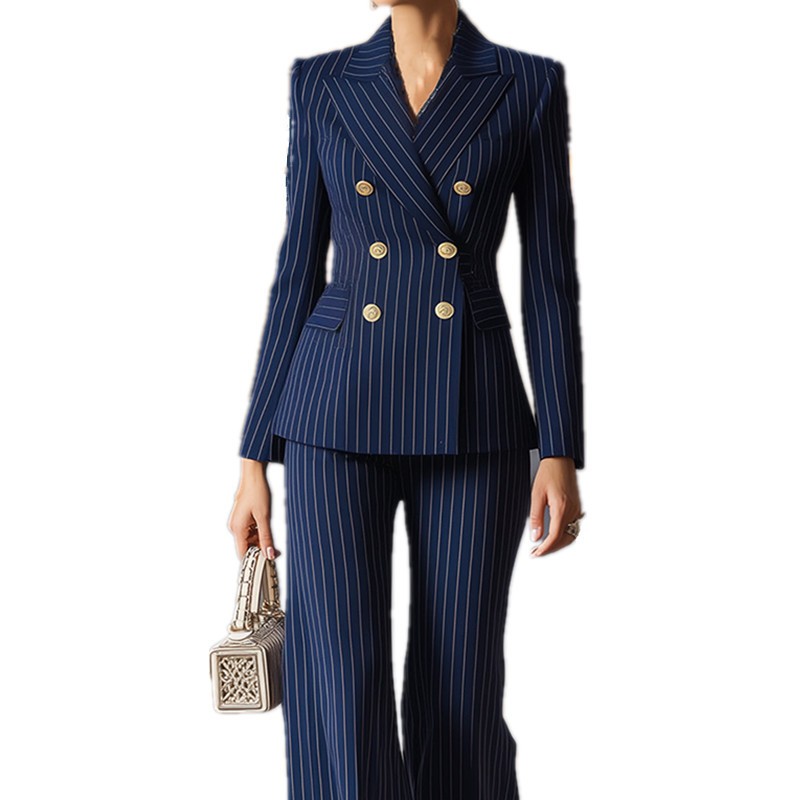 Tailored Trouser Wide - Damski garnitur, spodnie z szerokimi nogawkami,