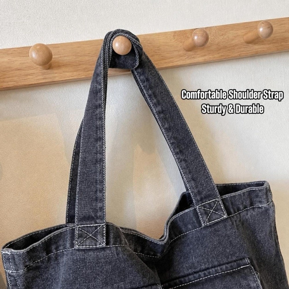 Torby na ramię z denimu o duże – Shoulder Bag Structured recenzja i cena