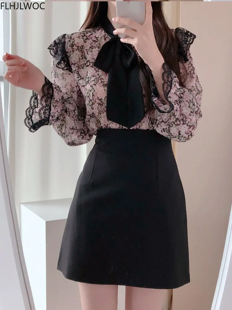 Retro Vintage Black Lace Bow T – Formal Wear Japan Women recenzja i cena