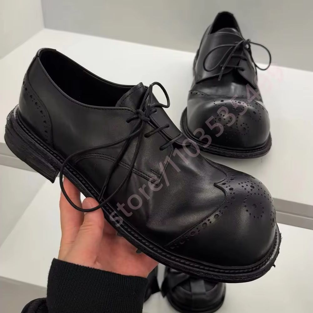 Klasyczne czarne skórzane derb – Formal Women Daily Wear Shoes recenzja i cena