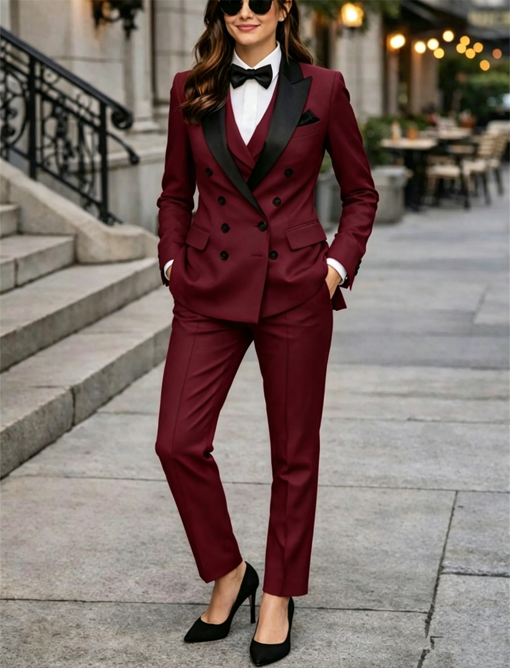 Damskie garnitury dwurzędowe 3 – Women Formal Wear Vest recenzja i cena