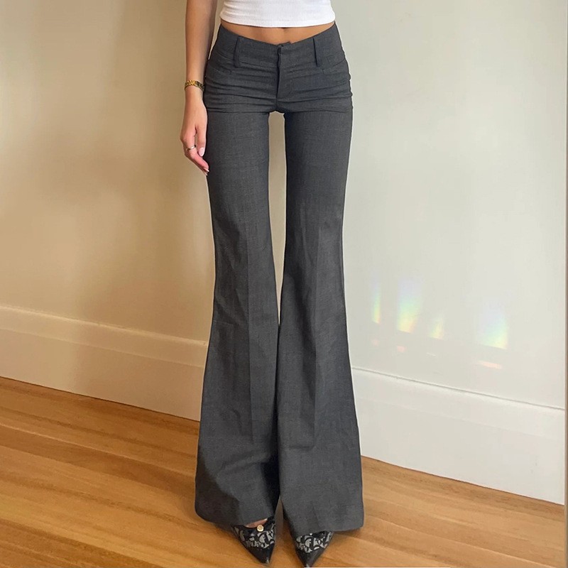 Szare spodnie o pełnej długośc – Tailored Trouser Wide recenzja i cena