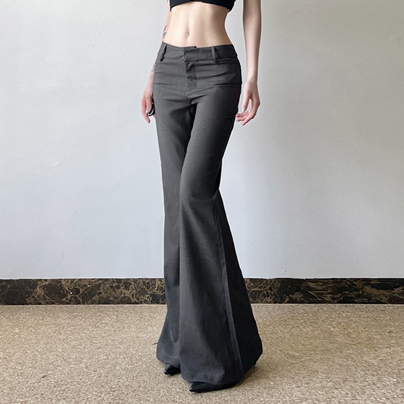 Szare spodnie o pełnej długośc – Tailored Trouser Wide recenzja i cena