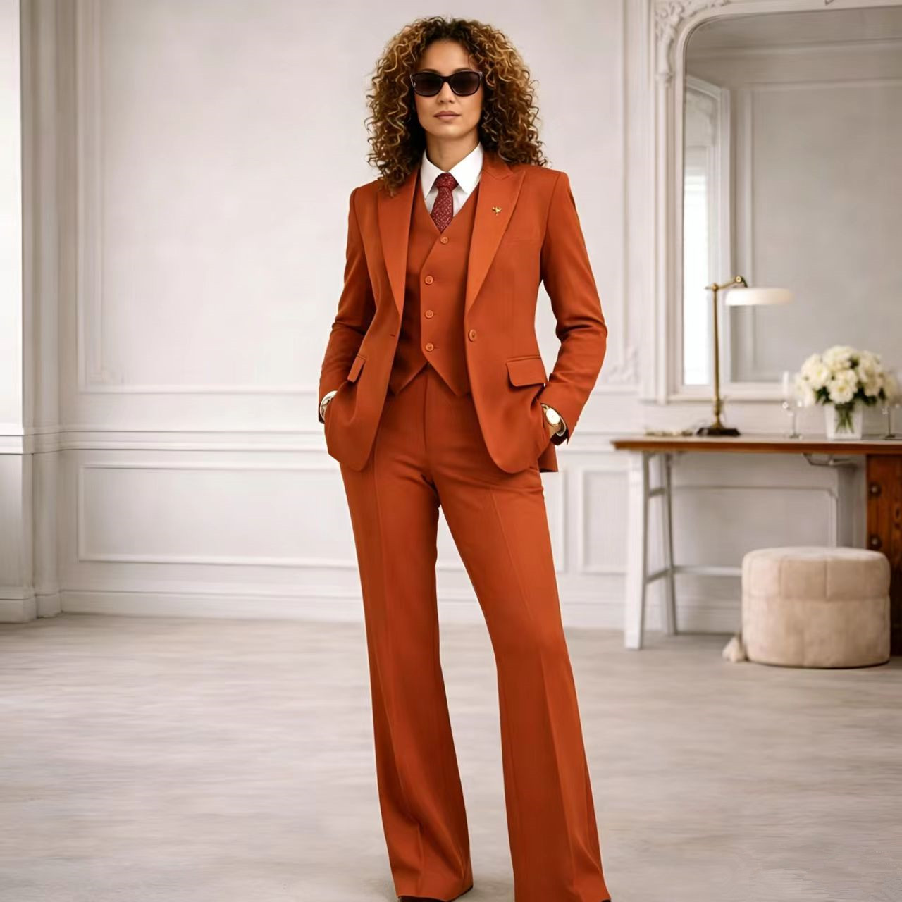 Damskie garnitury Rust, 3-częś – Women Formal Wear Vest recenzja i cena