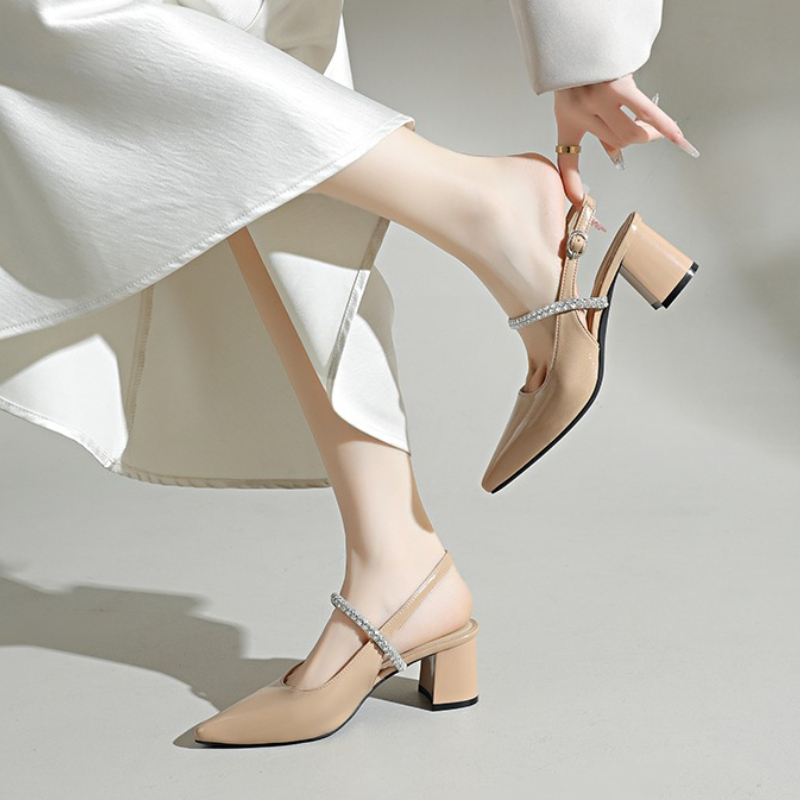 Damskie czółenka z kwadratowym – Formal Women Daily Wear Shoes recenzja i cena
