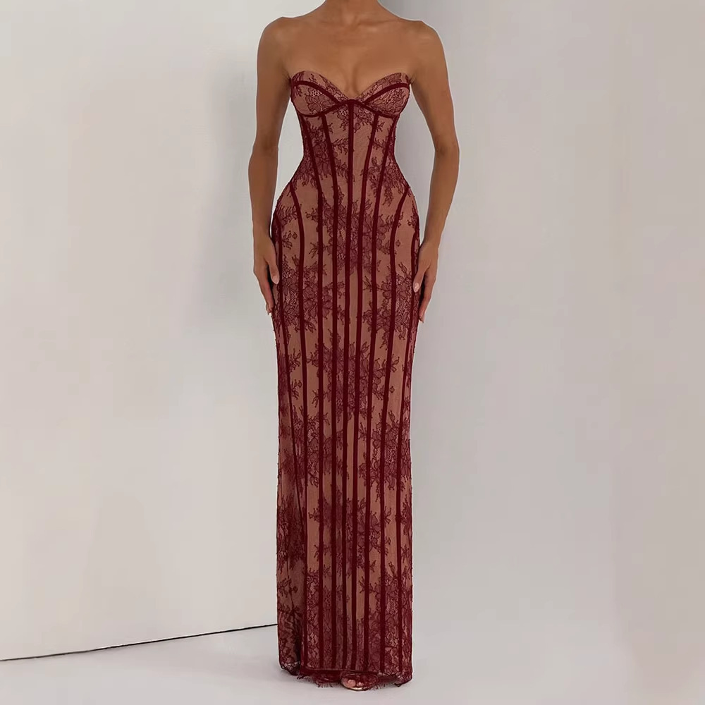 Sukienka maxi bez ramiączek, o – Formal Wear Gowns For Women recenzja i cena