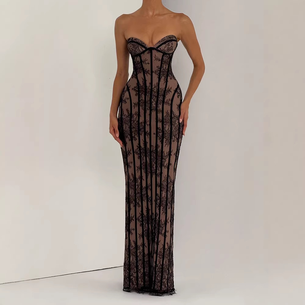 Sukienka maxi bez ramiączek, o – Formal Wear Gowns For Women recenzja i cena